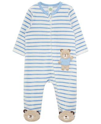 Baby Boys' Fuzzy Bear Footie Coverall