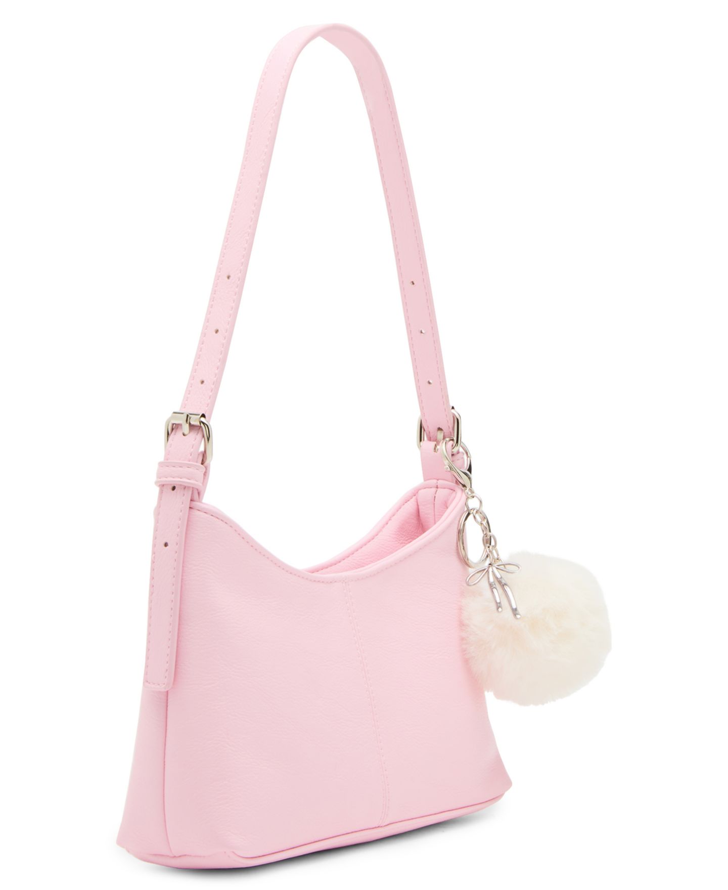 Женская сумка Madden Girl Adjustable Strap Small Shoulder Handbag, цвет: Розовый — фото 5