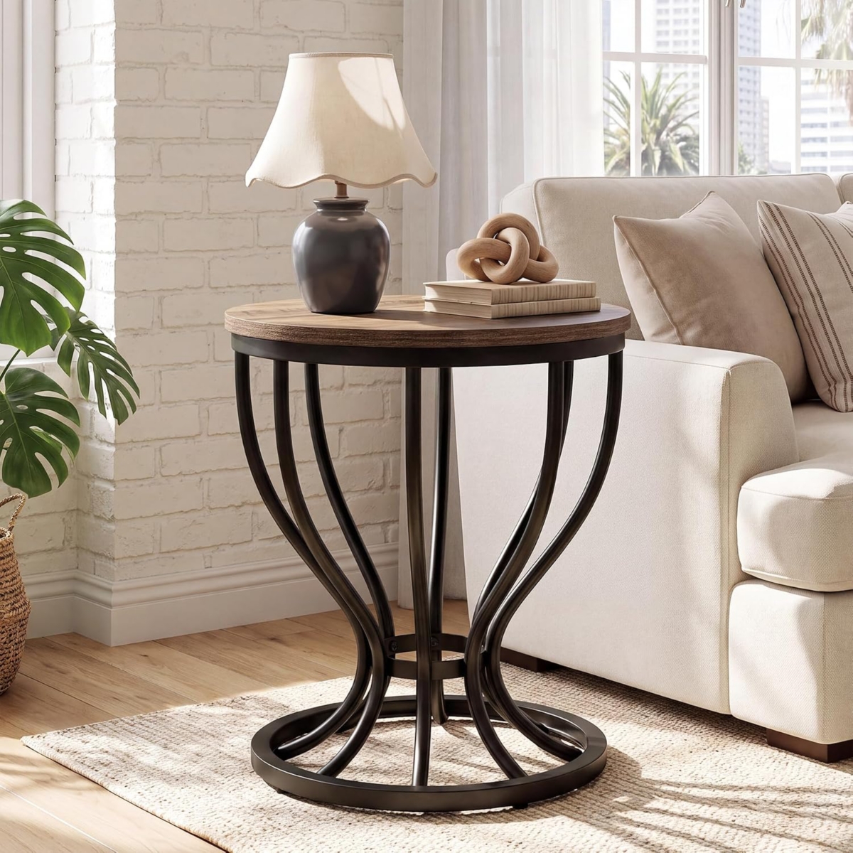 Tribesigns End Side Table for Living Room, Narrow Couch Arm Side Table
