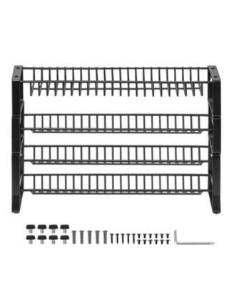4-Tier Stackable Detachable Spice Rack Organizer for Cabinet Countertop Pantry