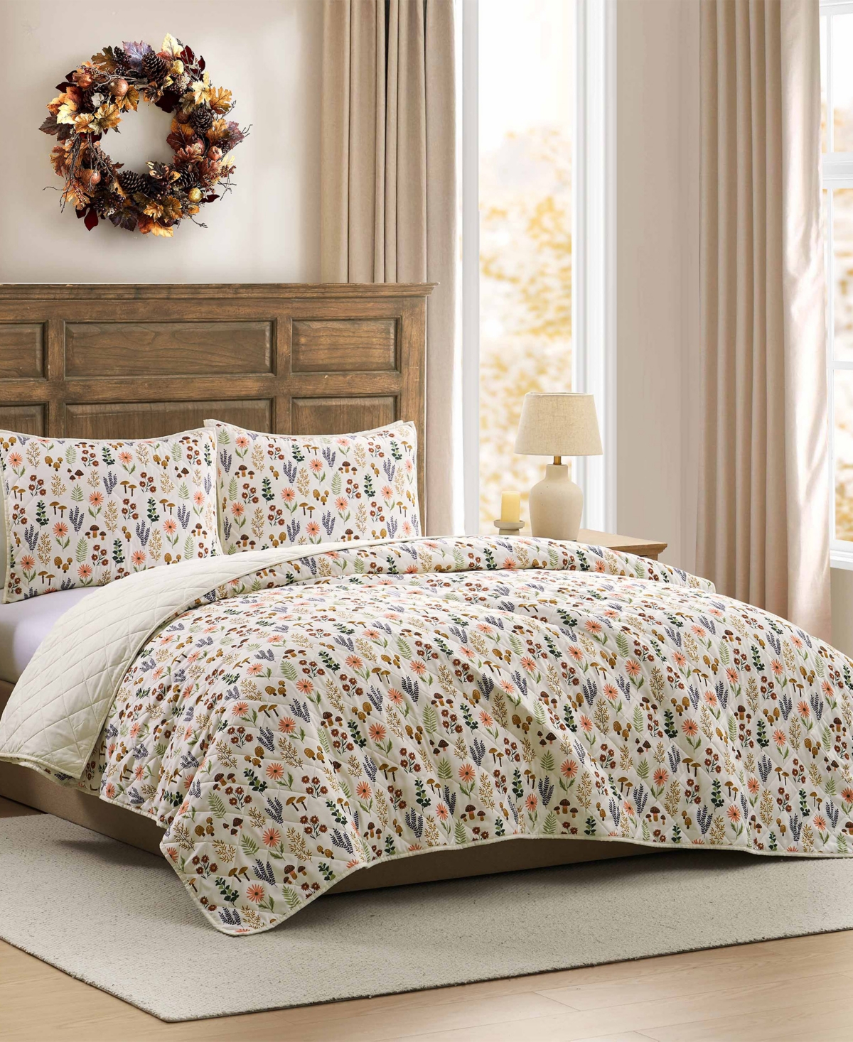 Hallmark Bedding Hayra Fall 3-Piece Quilt Set