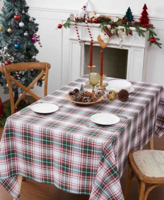 Holiday Plaid Rectangle Tablecloth, 60" x 120"