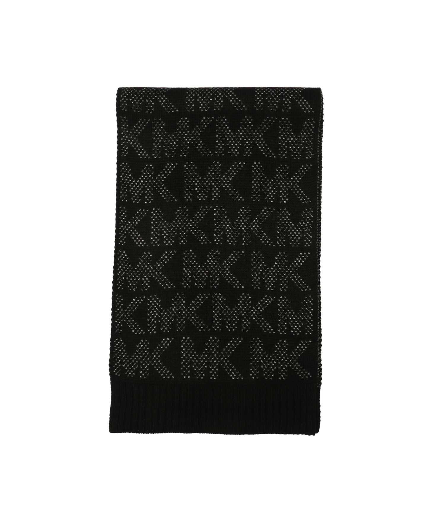 Женские комплекты Michael Kors Metallic Cuff Beanie and Scarf Set, цвет: Чёрный — фото 3