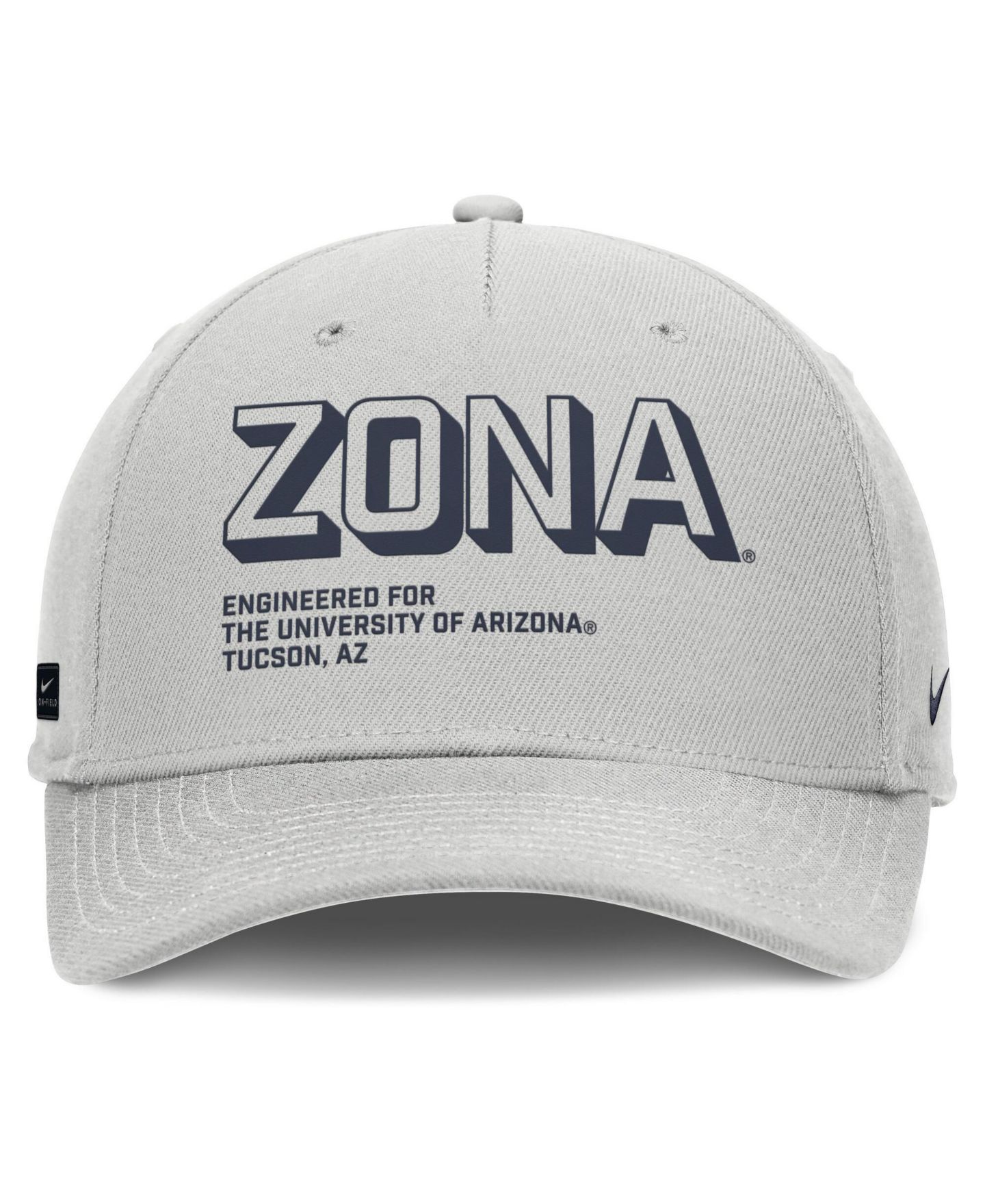 Мужская кепка Nike Gray Arizona Wildcats 2025 Sideline Dust Pinched Rise Adjustable Hat — фото 2
