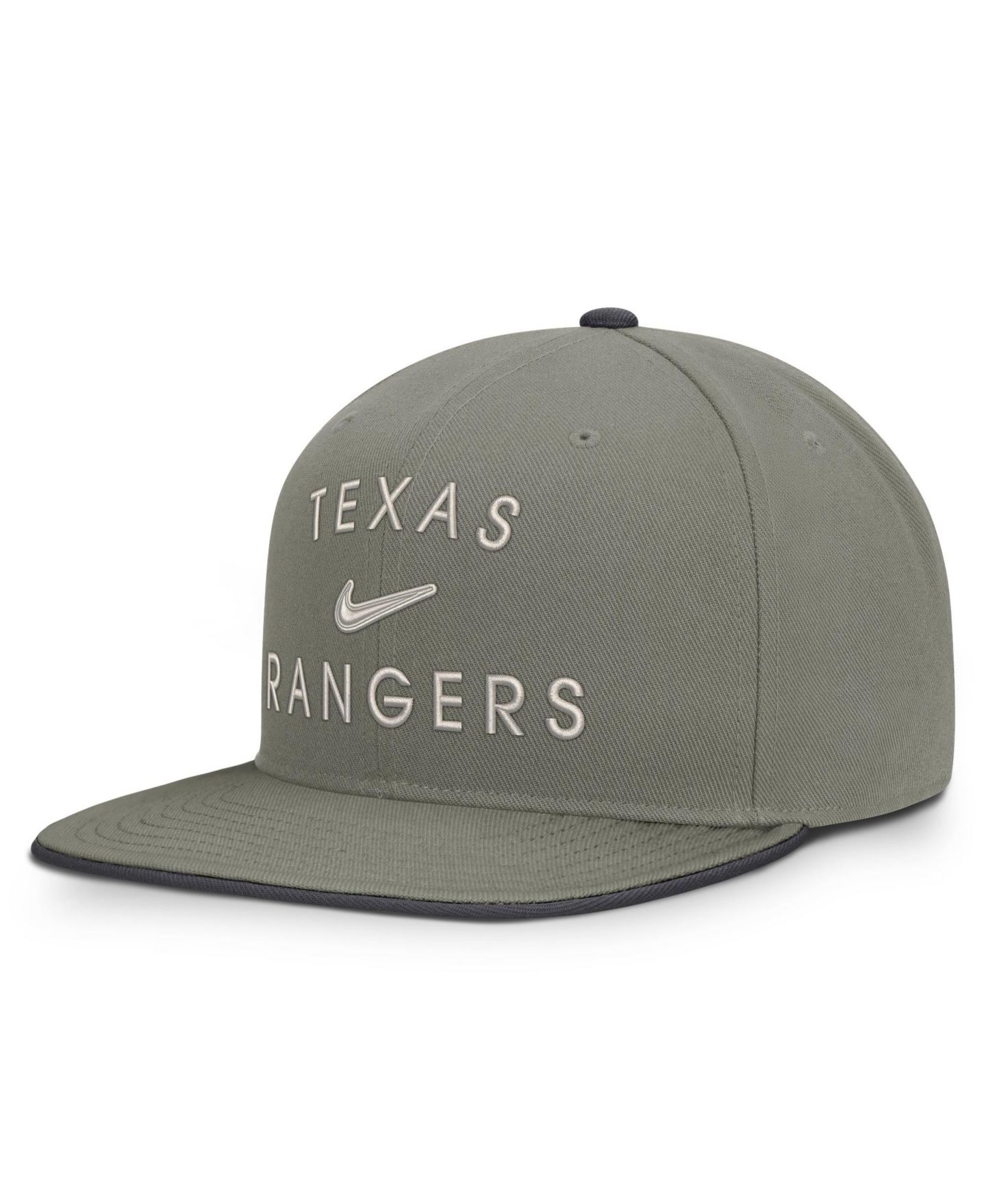 Мужская кепка Nike Olive Texas Rangers Pro Dri-FIT snapback Hat — фото 1