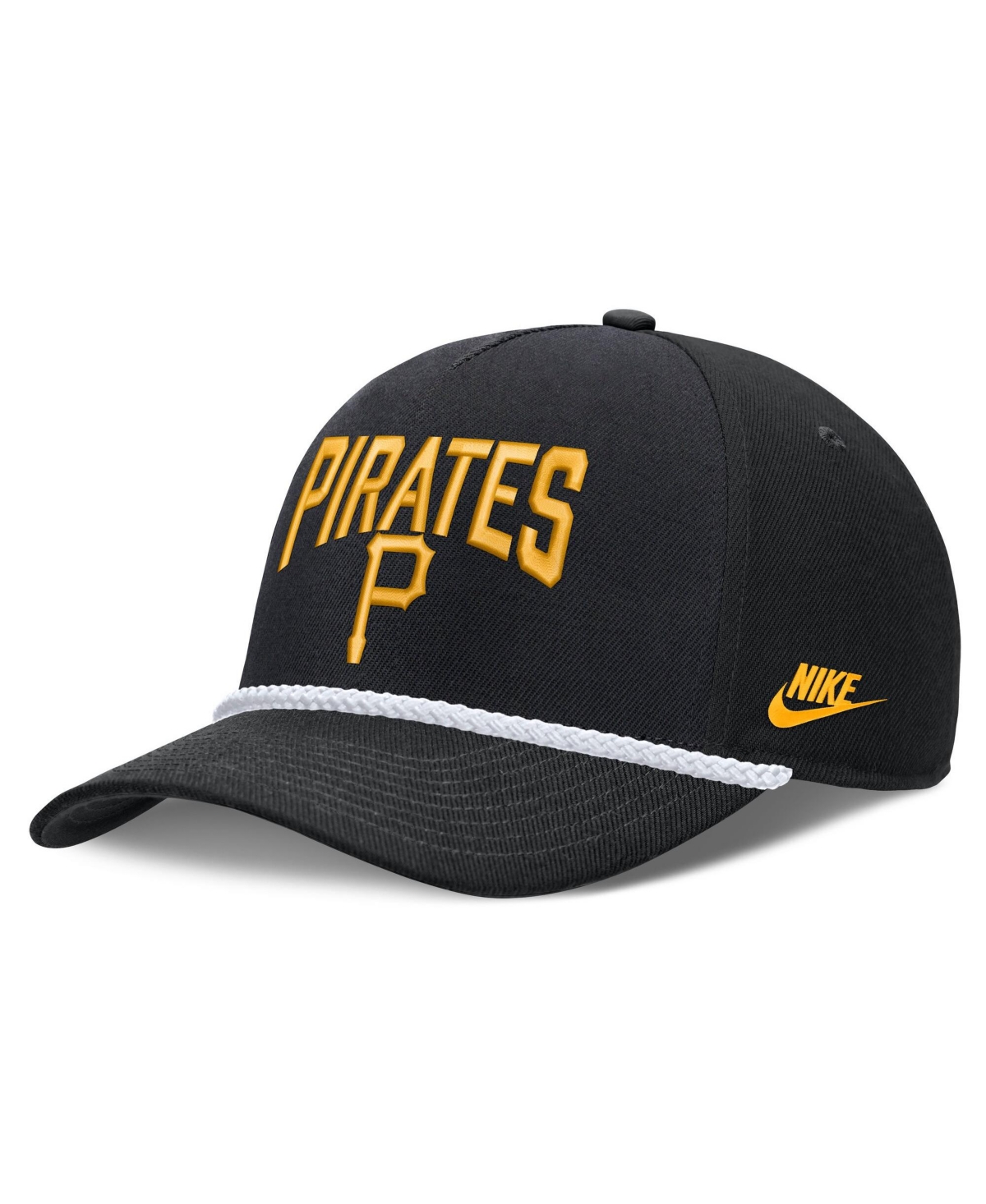 Men's Nike Black Pittsburgh Pirates Cooperstown Rise Adjustable Hat