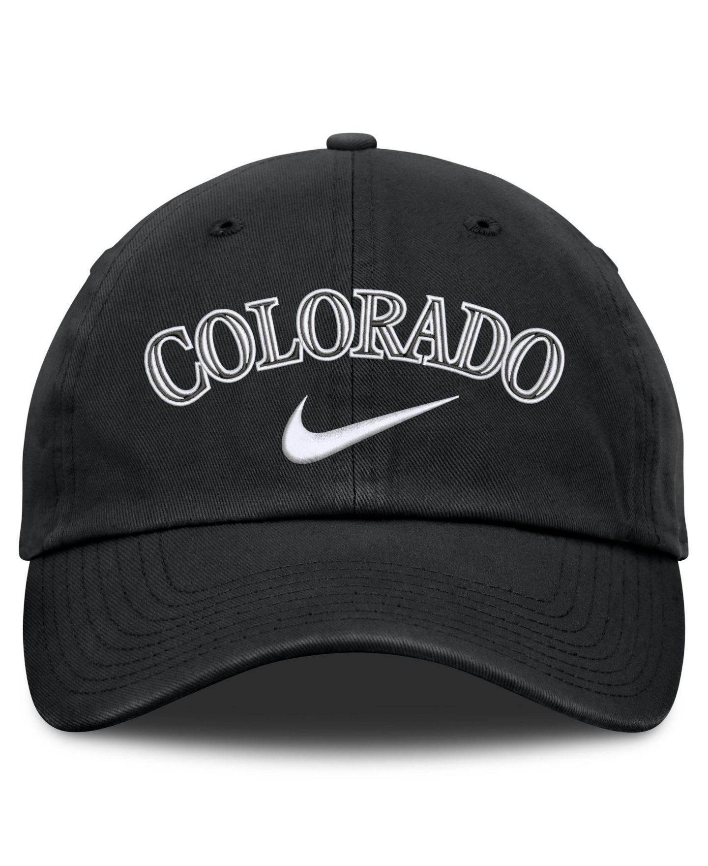 Мужская кепка Nike Black Colorado Rockies Primetime Club Adjustable Hat — фото 2