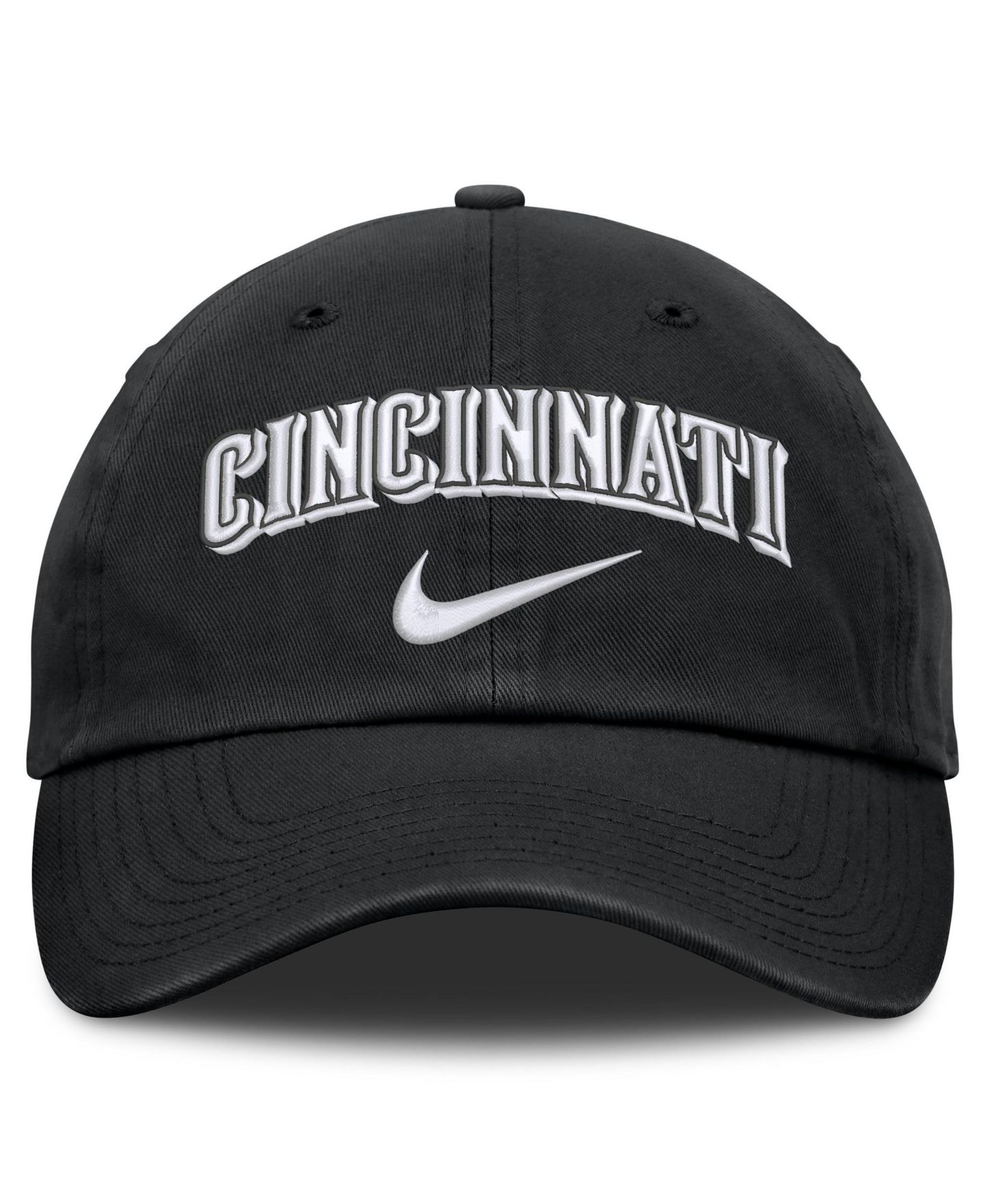 Мужская кепка Nike Black Cincinnati Reds Primetime Club Adjustable Hat — фото 2