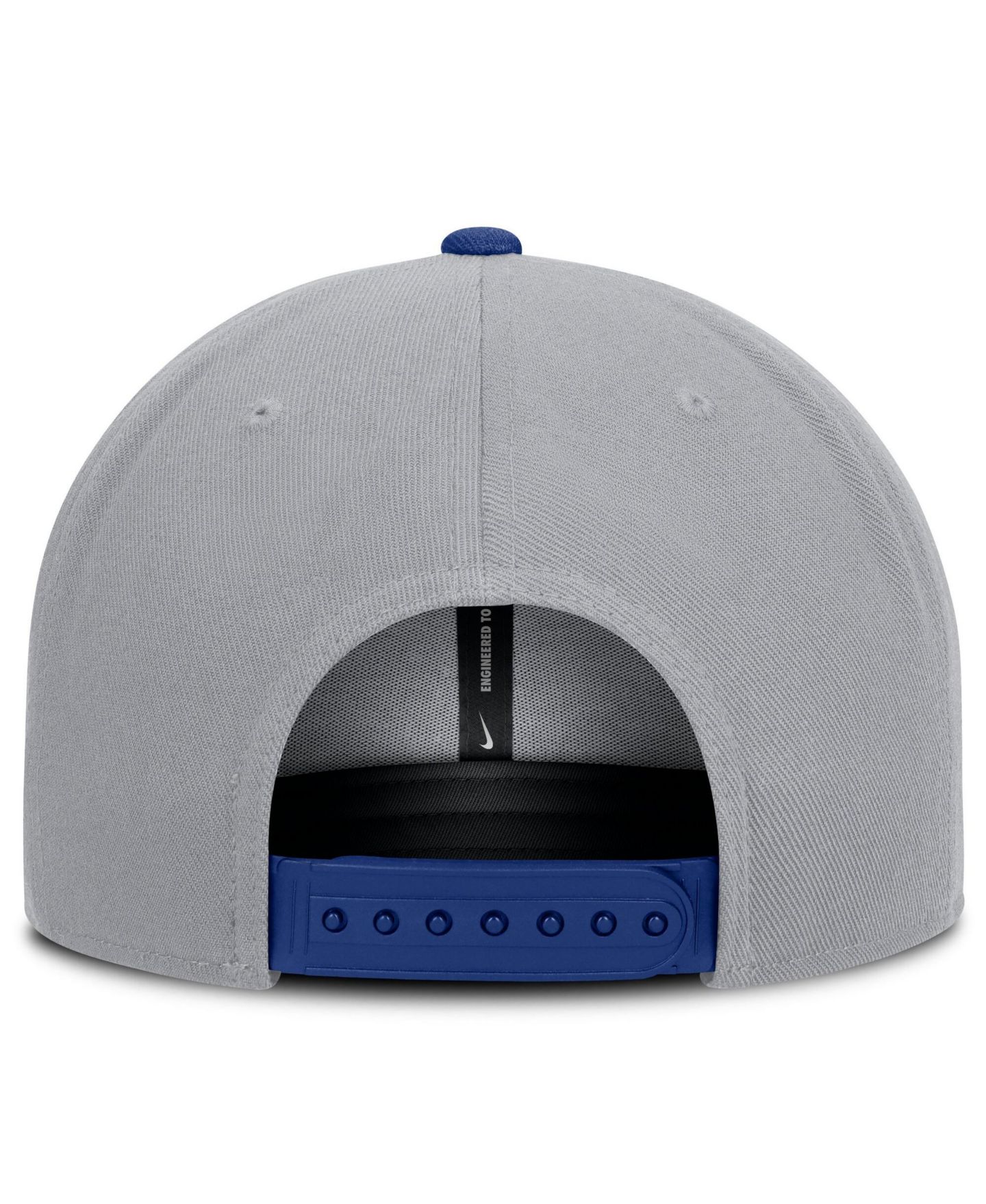 Мужская кепка Nike Gray/Royal New York Mets Primetime Pro Dri-FIT snapback Hat — фото 4