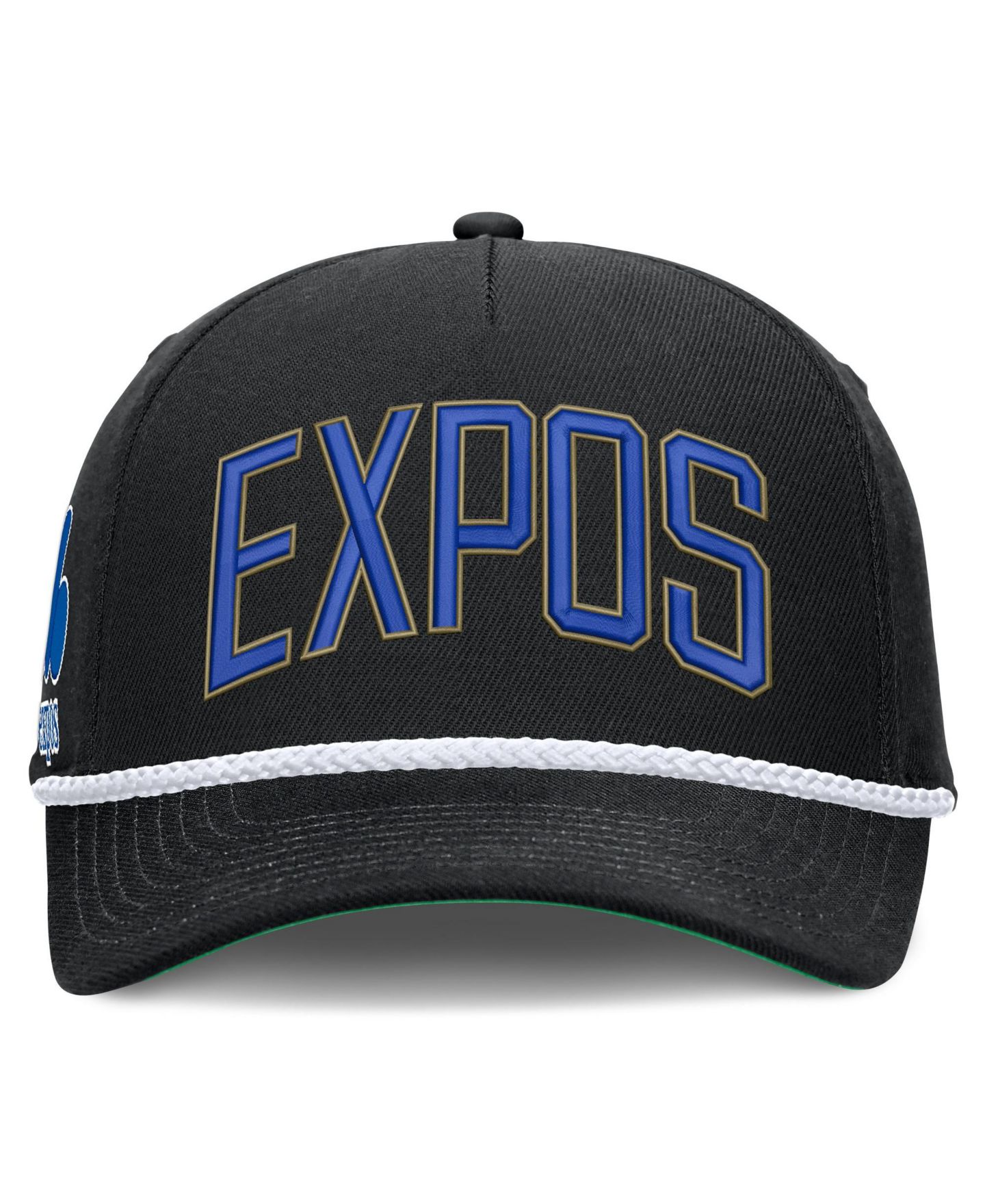 Мужская кепка Nike Black Montreal Expos Cooperstown Collection Rise Adjustable Hat — фото 2