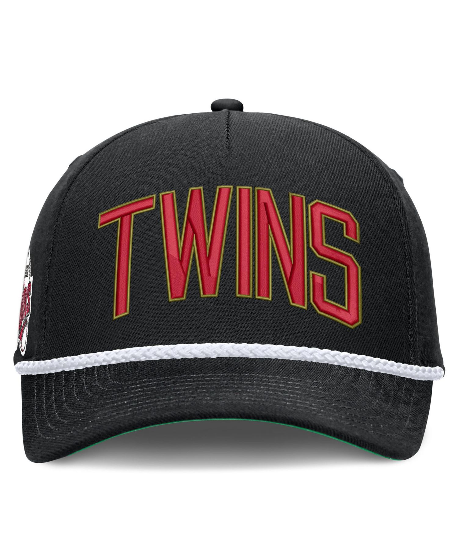 Men's Black Minnesota Twins Cooperstown Collection Rise Adjustable Hat