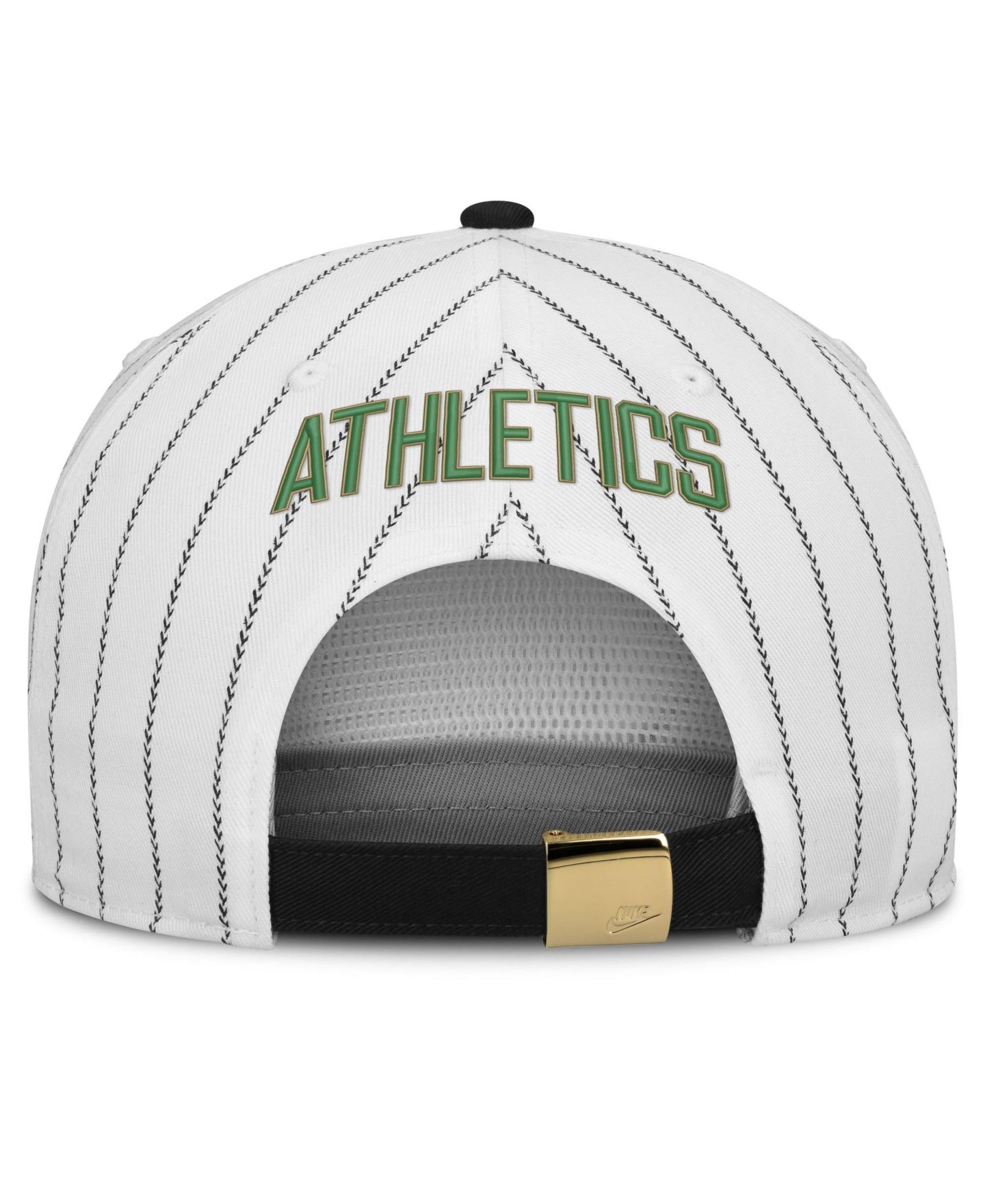 Мужская кепка Nike White/Black Oakland Athletics Cooperstown Collection Pro Adjustable Hat — фото 4