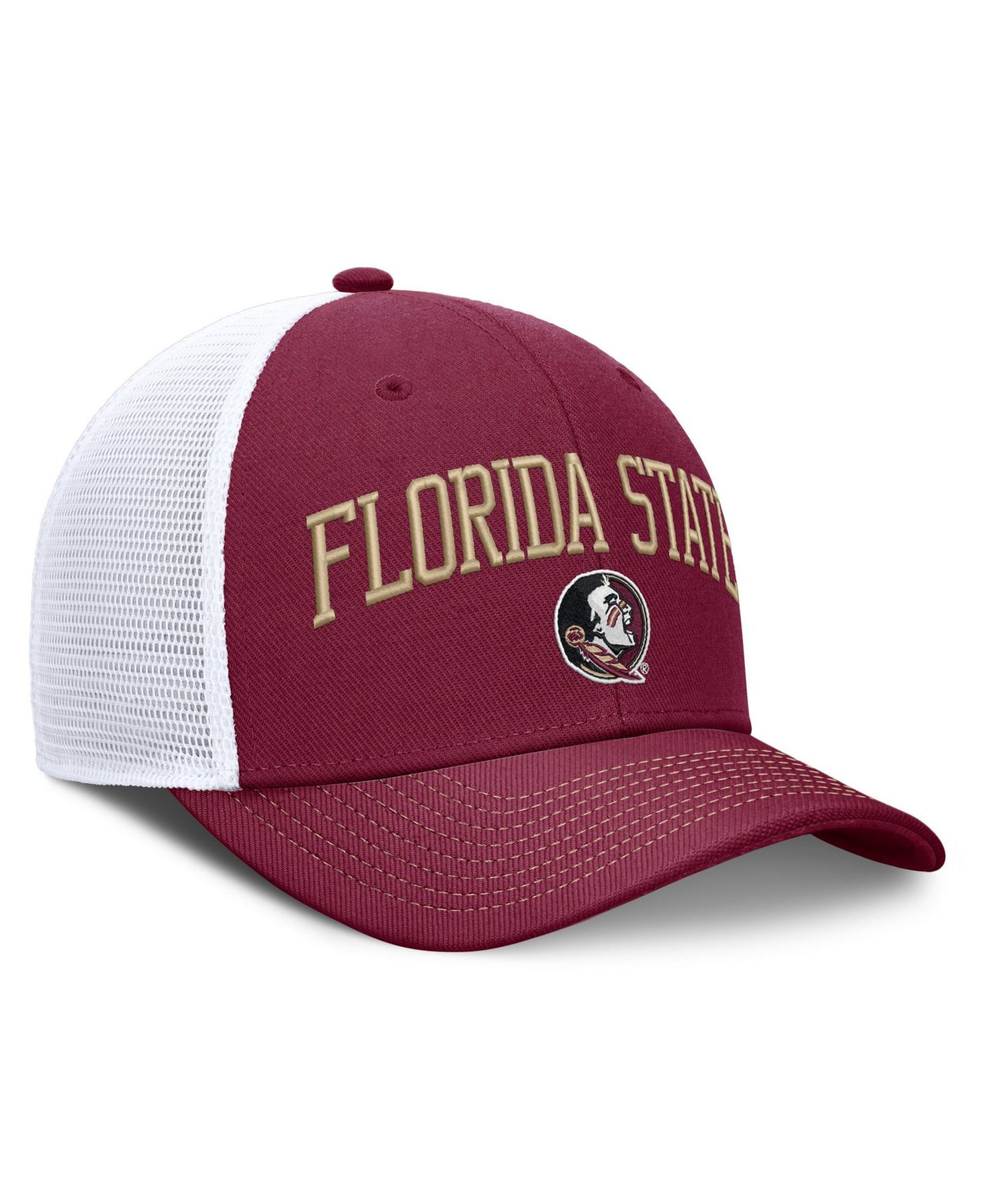 Кепка Nike Garnet/White Florida State Seminoles Primetime Arched Trucker Adjustable Hat — фото 3
