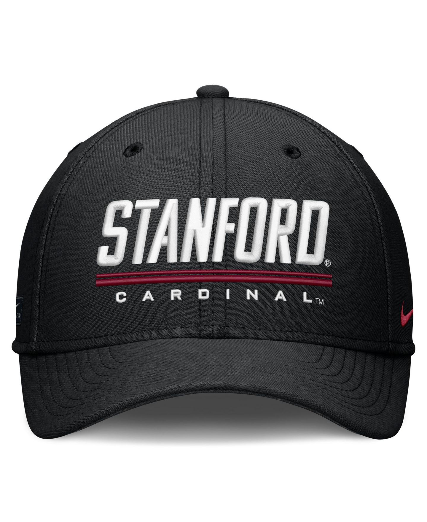 Мужской головной убор Nike Black Stanford Cardinal Game Day Rise Swooshflex Hat — фото 2