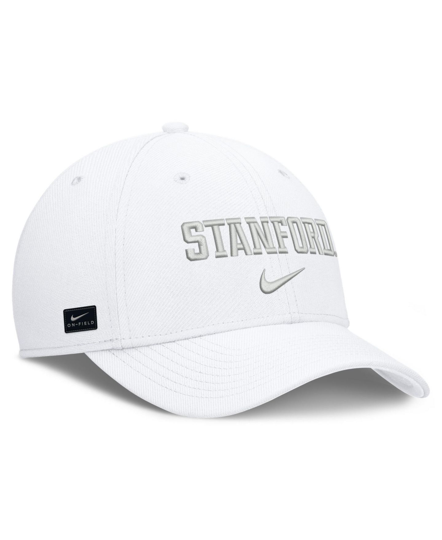 Мужская кепка Nike White Stanford Cardinal Rise On-Field SwooshFlex Dri-FIT Flex Hat — фото 3