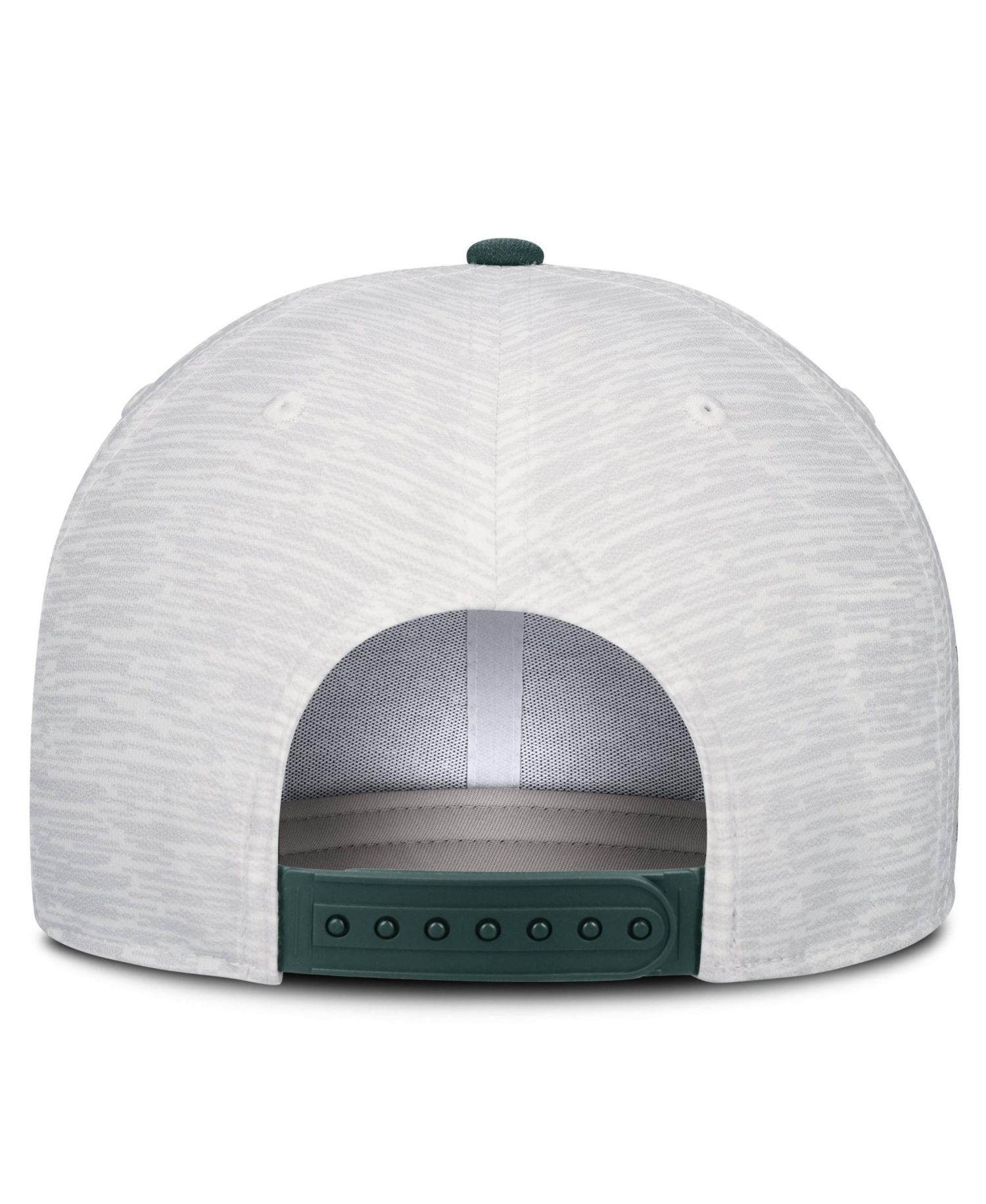 Men's and Women's White/Green Michigan State Spartans Primetime Rise Adjustable Hat