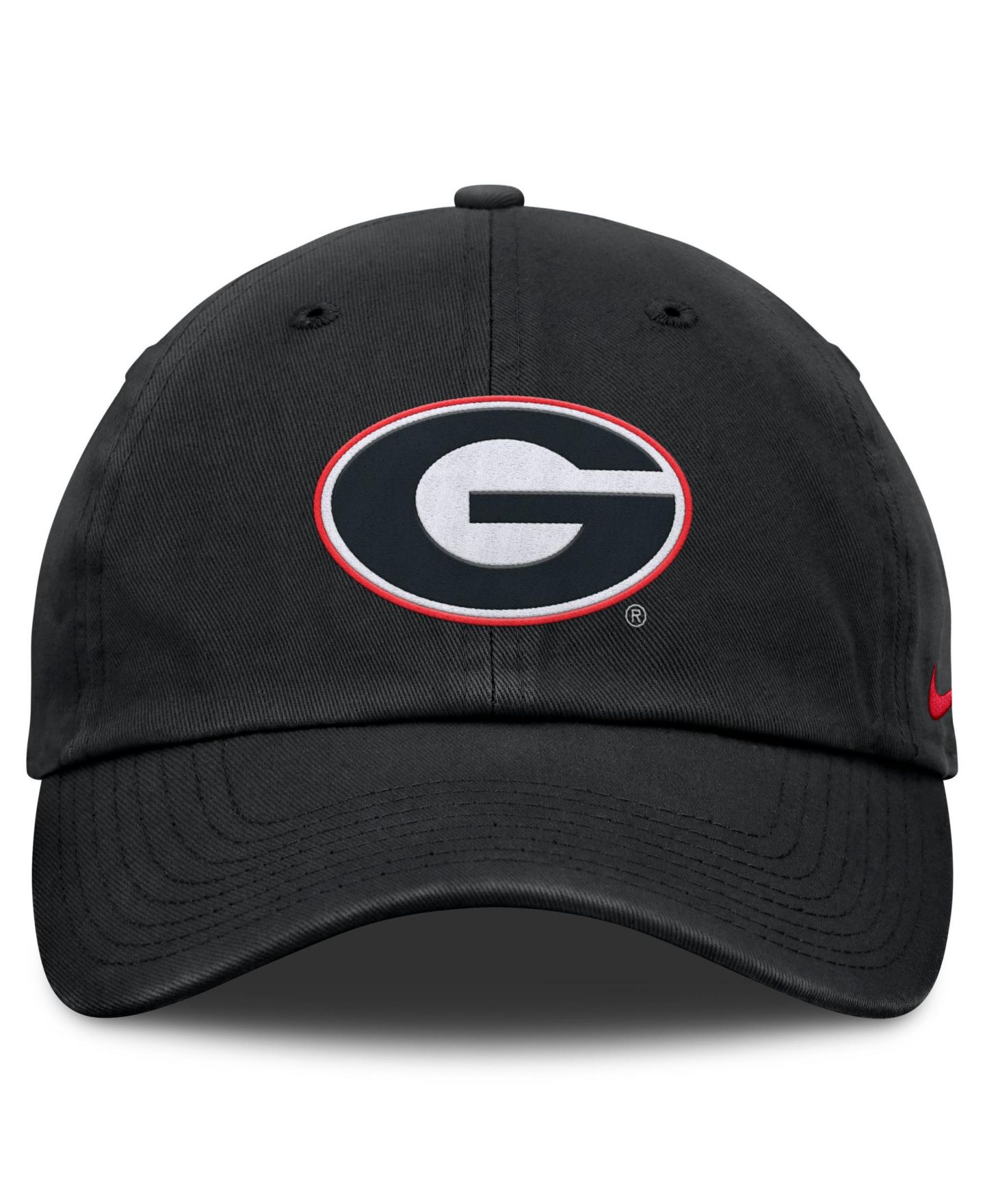 Мужская кепка Nike Black Georgia Bulldogs Club Dri-FIT Adjustable Hat — фото 2