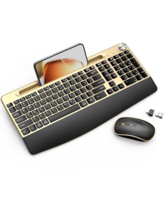 Wireless Silent Ergonomic Keyboard and Mouse Combo for Mac and Windows