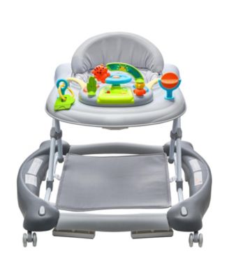 4-in-1 Baby Activity Walker with Toys and Music, Foldable Learning Walker, Walk-Behind Design