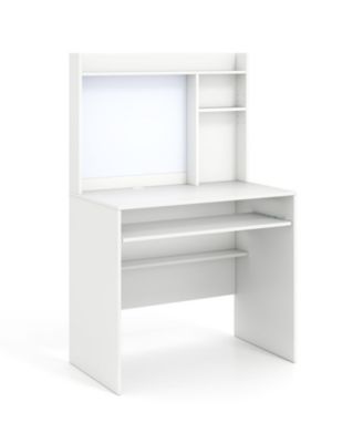 Compact Computer Desk with Hutch and Magnetic board