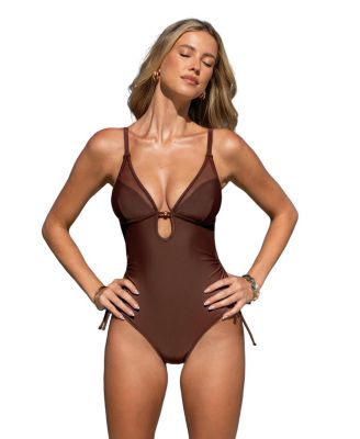 Women's Mesh Cutout One Piece Swimsuit