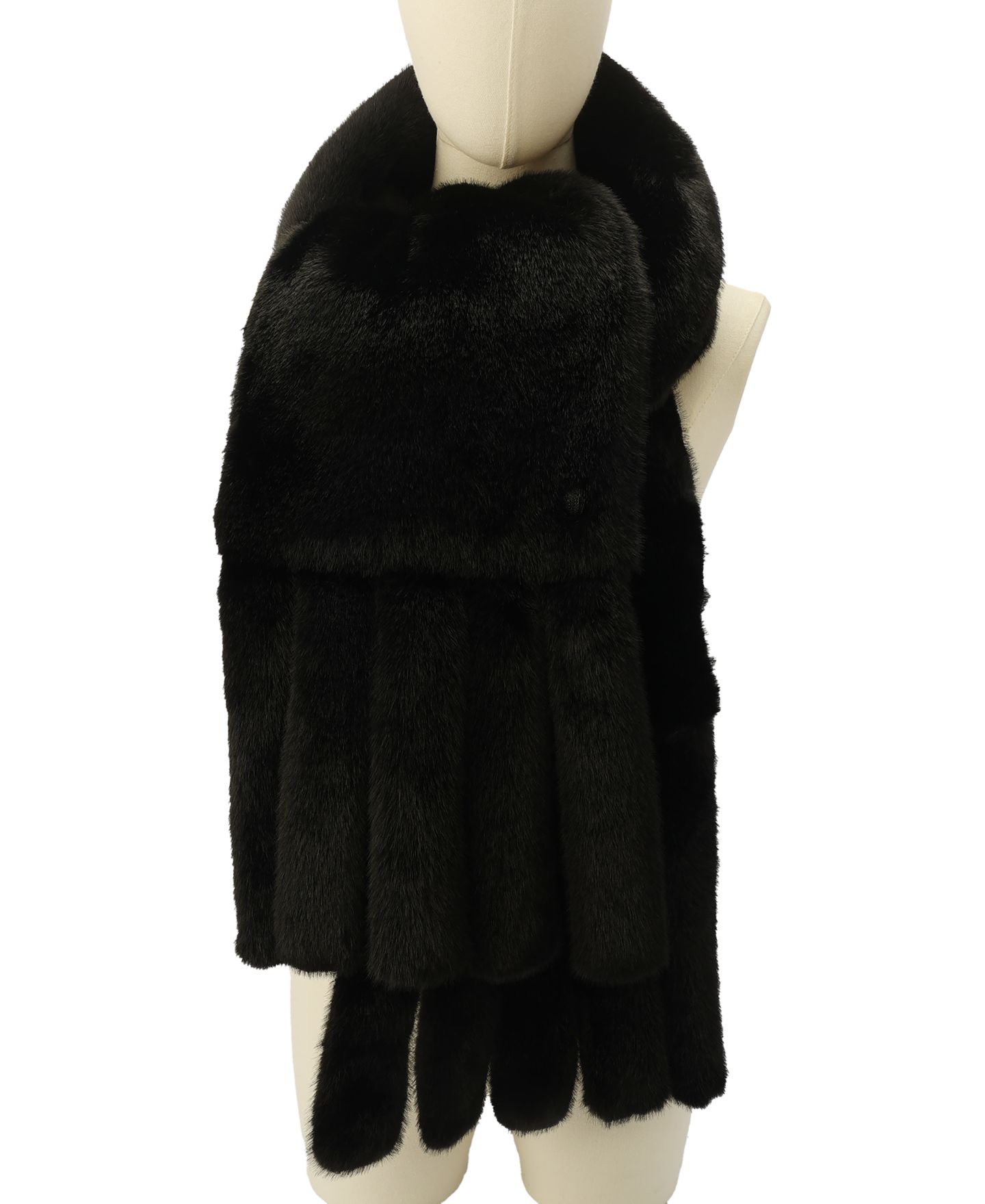 Женский шарф Kurt Geiger London Solid Mink Glam, цвет: Чёрный — фото 5