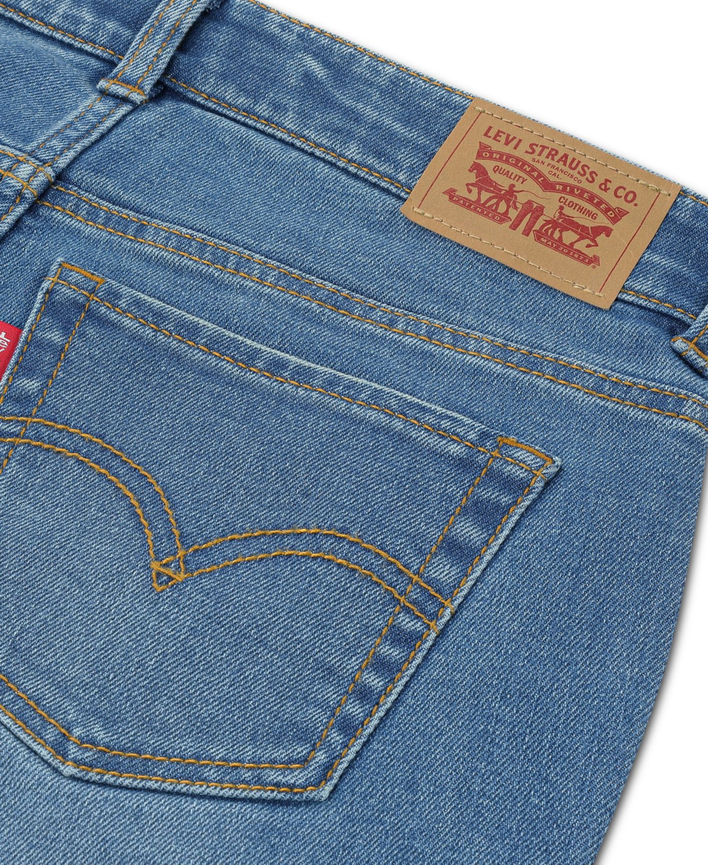 Джинсы Levi's Regular Rise Straight Jeans для девочек, цвет: Lunch Break — фото 4