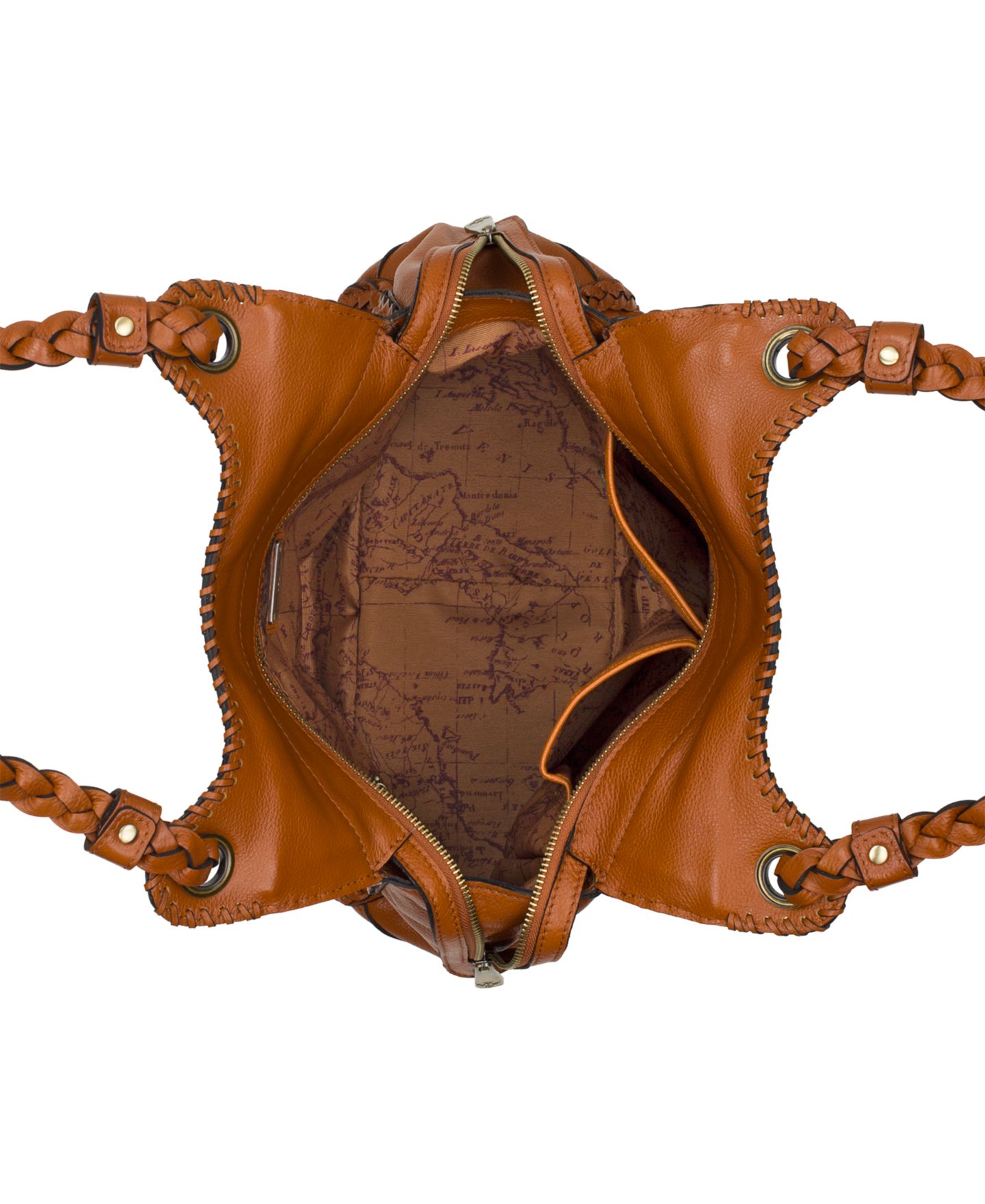 Женская сумка Patricia Nash Adria Large Rugged Natural Satchel, цвет: Коньячный — фото 4