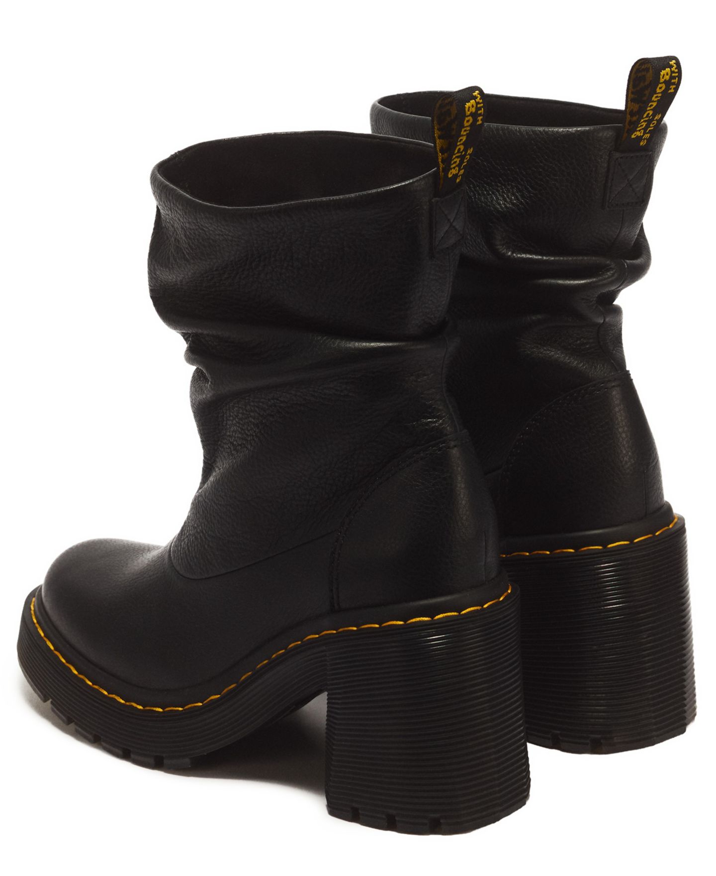 Женские ботинки Dr. Martens Kasey Lo Virginia Leather Pull-On Booties, цвет: Чёрный — фото 4