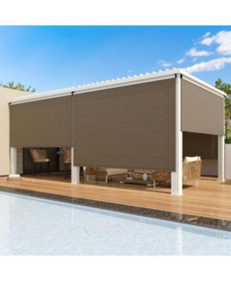 Outdoor Roller Shade, 12'(W) x10'(H) Sun Shade Cover Canopy