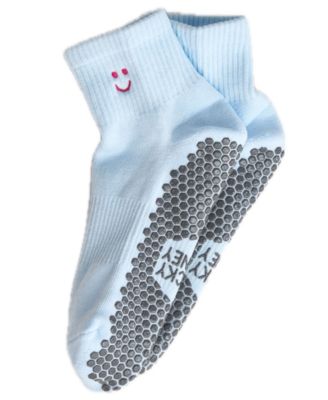 Women's Harlow Grip Embroidered Ankle Patch Crew Socks