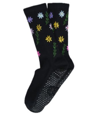 Lucky Honey Women's Wildflower Grip Crew Socks