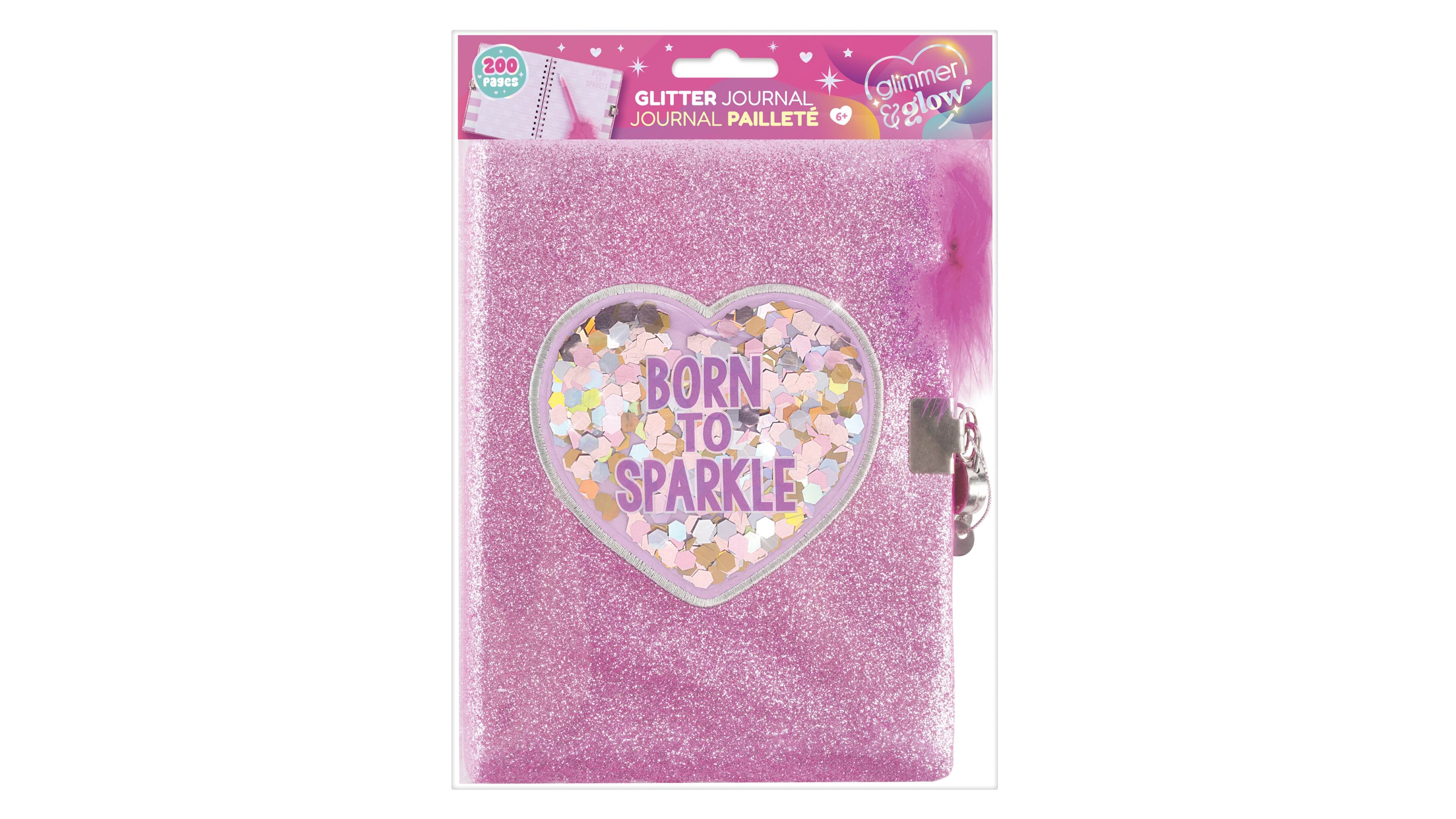 Make It Real Born To Sparkle Glitter Journal, Ages 6+
