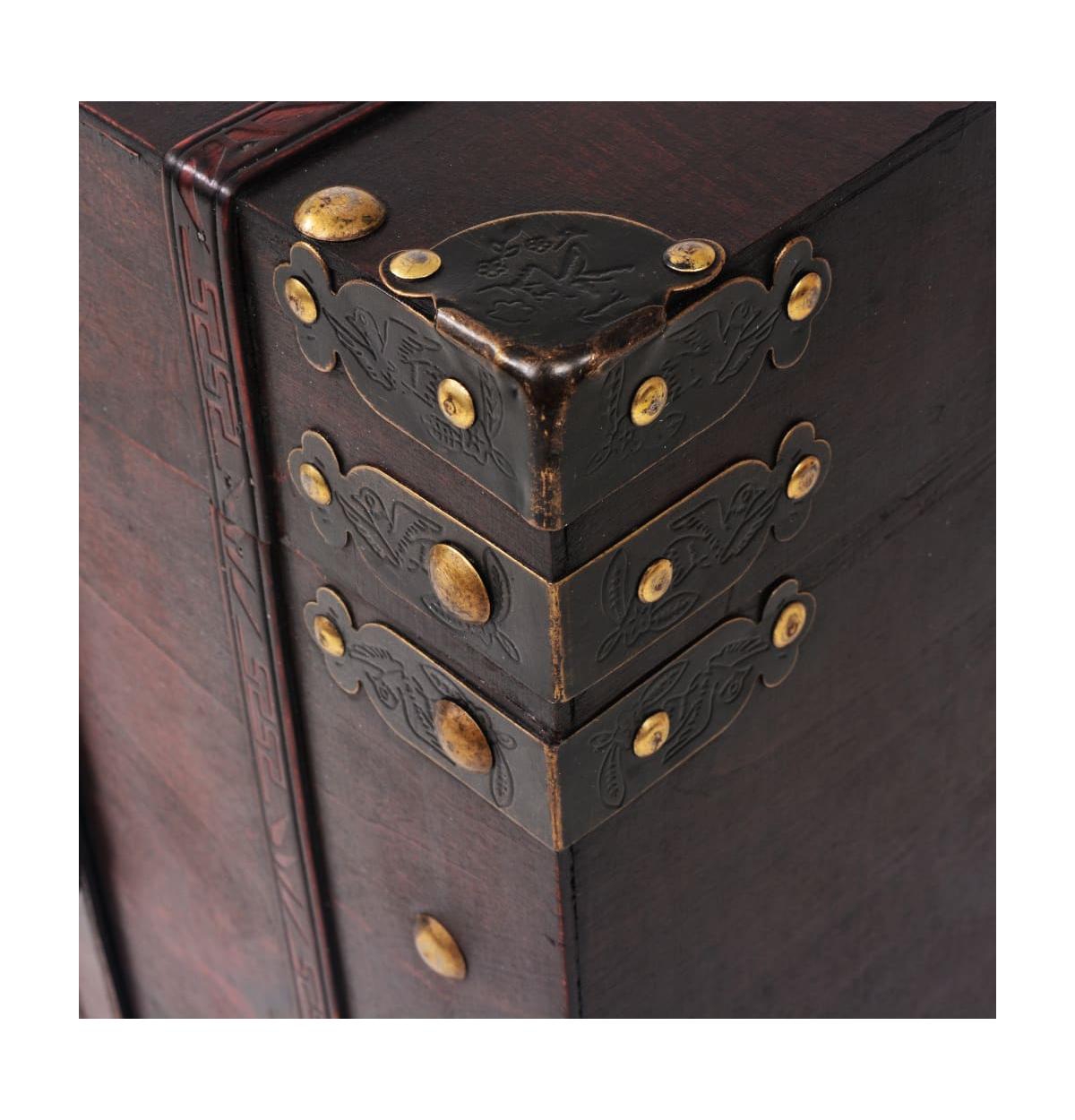 vidaXL Vintage Treasure Chest Wood 26.0x15.0x15.7