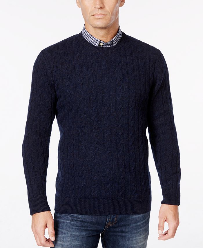 Barbour Men's Essential Cable-Knit Sweater - Macy's