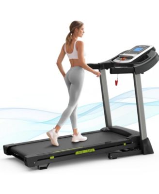 Foldable Treadmill with Incline, 2.5HP Quiet Motor, LCD Display, 12 Programs, 330 lb Capacity