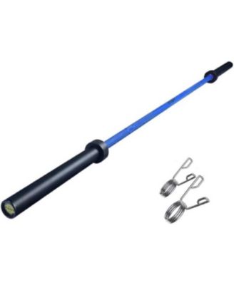 7.2 ft Olympic Barbell with Rotating Sleeves, Spring Collars, 700 lb Capacity, Fits 2 Inch Plates