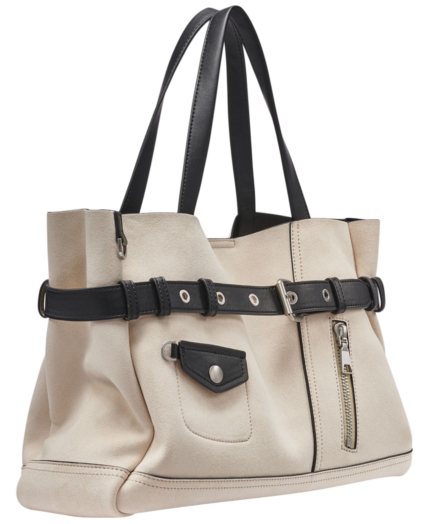 Женская сумка DKNY Bryar Tailored Laptop Compatible Large Satchel Handbag, цвет: Светлый серо-коричневый — фото 4