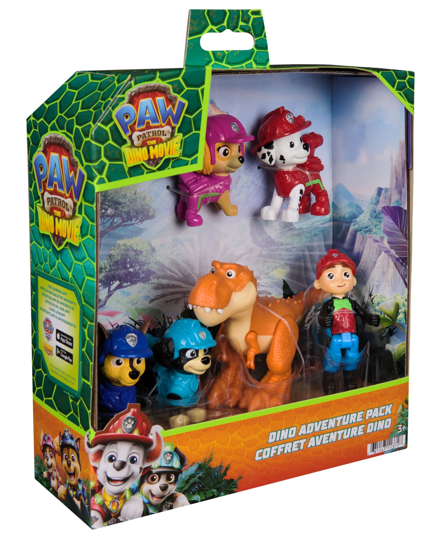 Детские фигурки Paw Patrol Dino Adventure 6-Pack Action Figures, Ages 3+ — фото 3