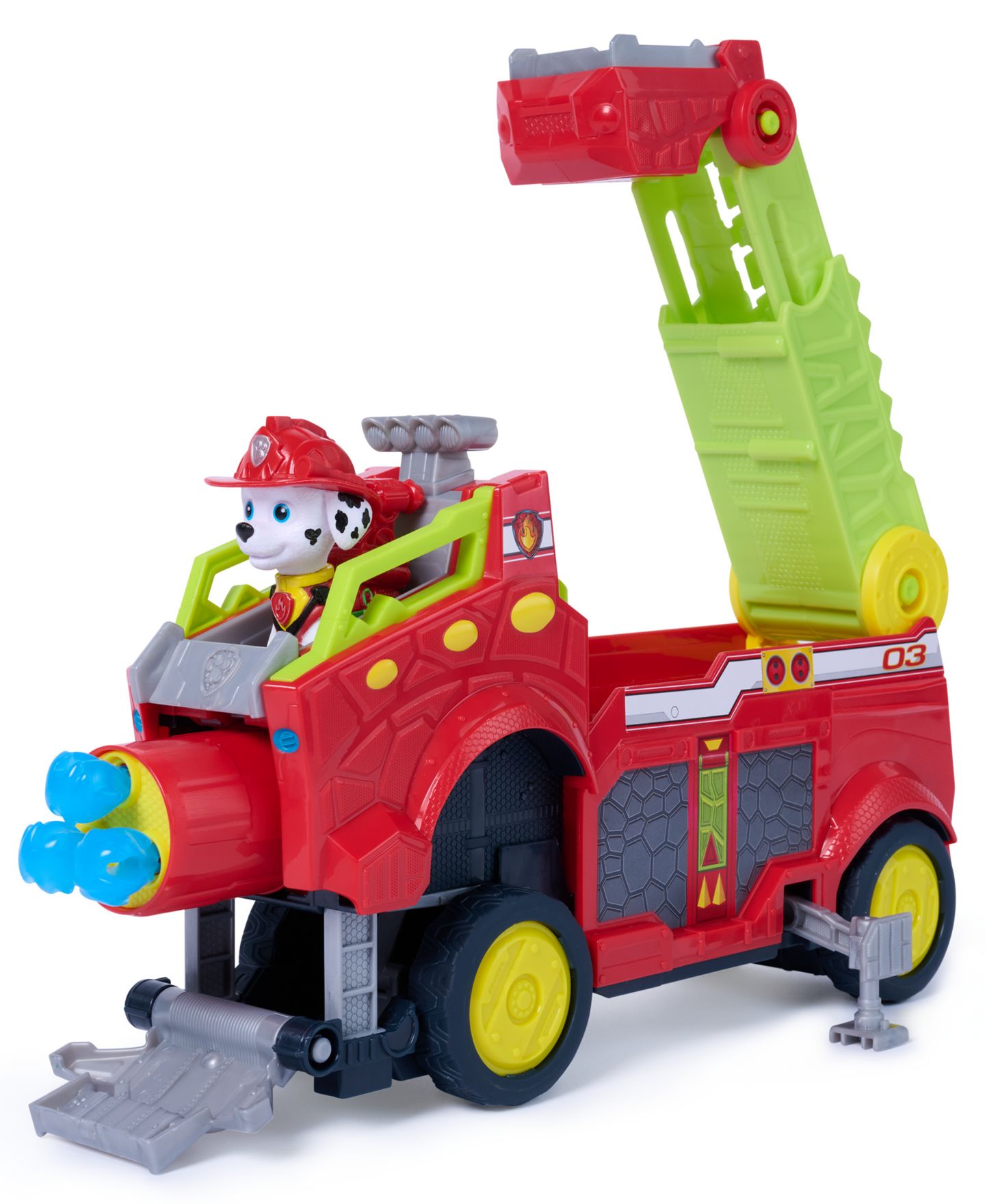 Детские игрушки Paw Patrol Rise Roll Dino Hidden Water Launcher Extendable Rescue Ladder Vehicle Set — фото 4