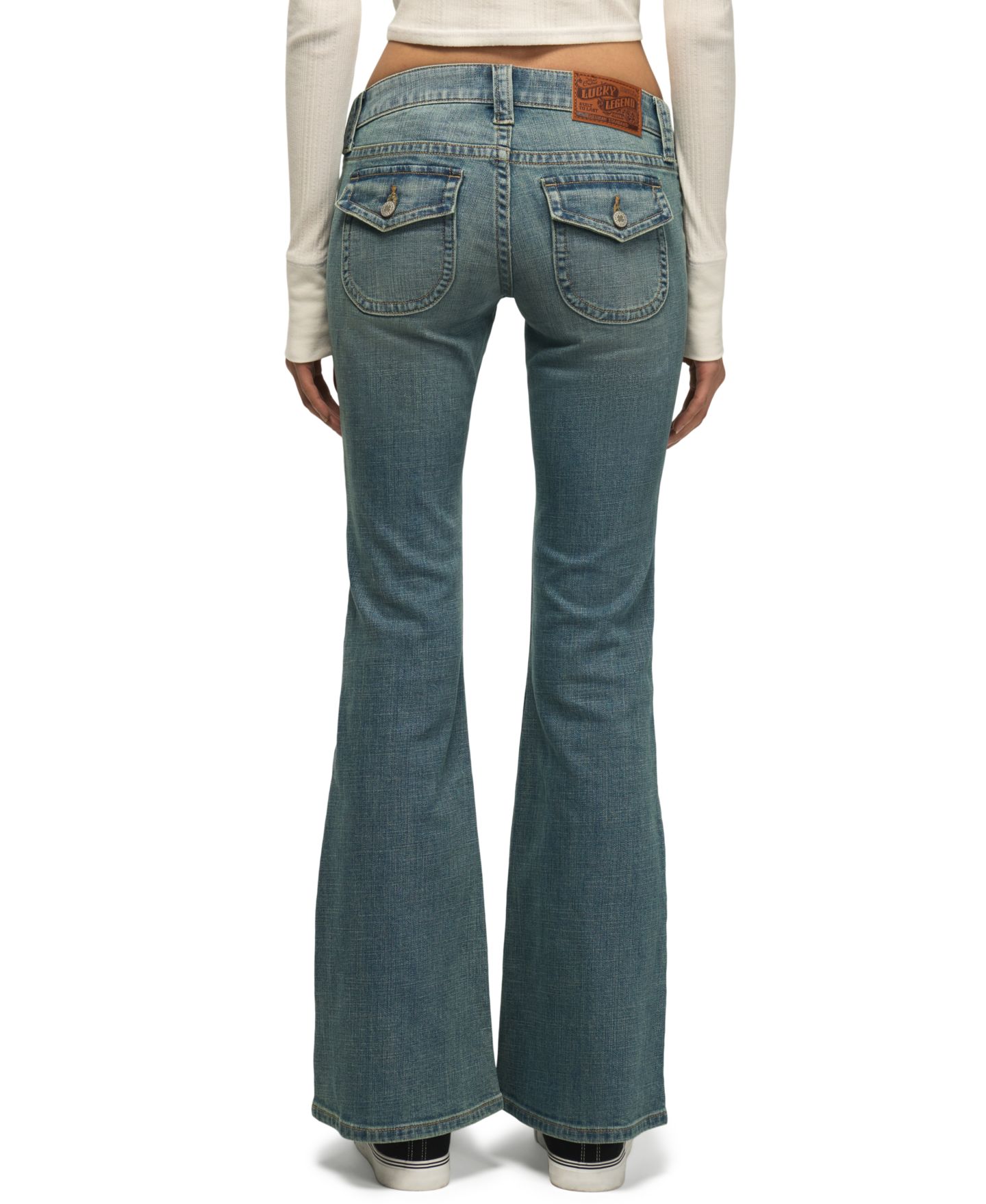 Женские джинсы Lucky Brand Low-Rise Flare, цвет: Варёный — фото 5
