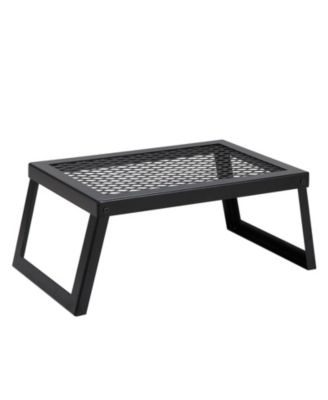 Folding Campfire Grill Portable Camping Fire Pit Steel Outdoor BBQ Picnic