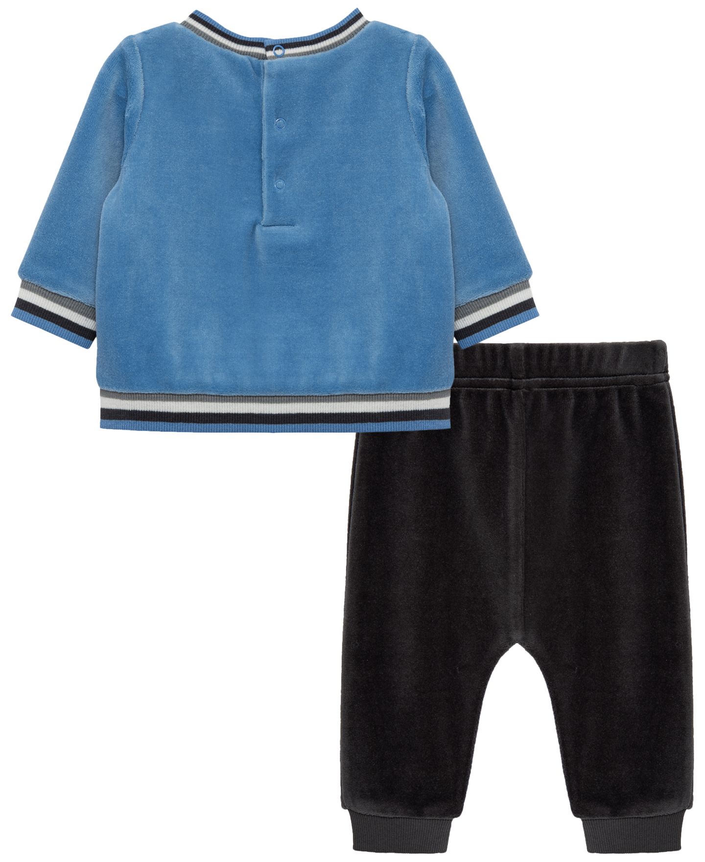 Комплект Little Me Racing Puppy Graphic Sweatshirt and Pants, 2-Piece Set для мальчиков-малышей, цвет: Синий / Чёрный — фото 3