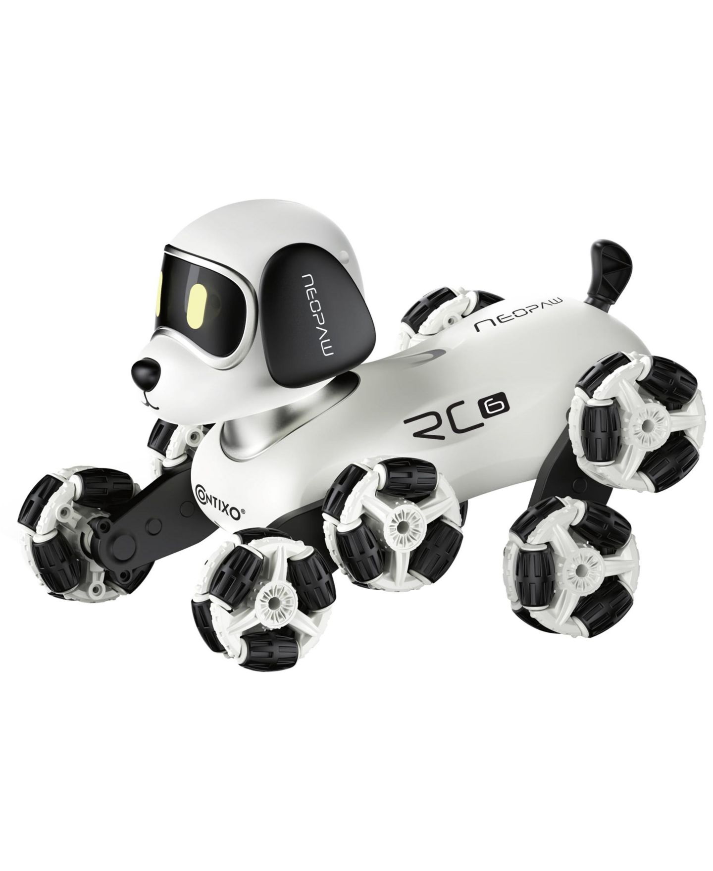 Детская игрушка Contixo RC6 NeoPaw 8-Wheel LED RC Robot Dog with Sounds, цвет: Белый / Чёрный — фото 4