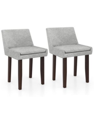 Modern Upholstered Fabric Side Chairs Set of 2, Padded Seat