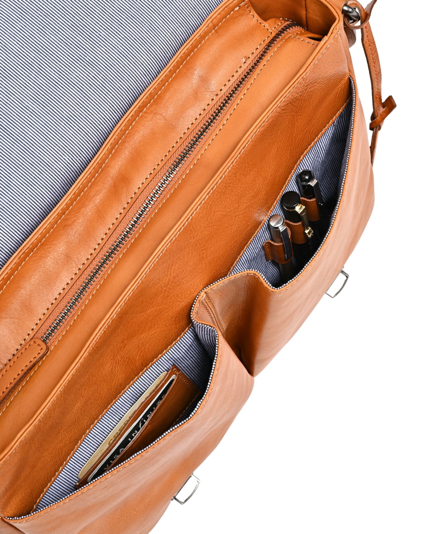 Сумка OLD TREND Moonlight Leather Messenger, цвет: Каштановый — фото 6