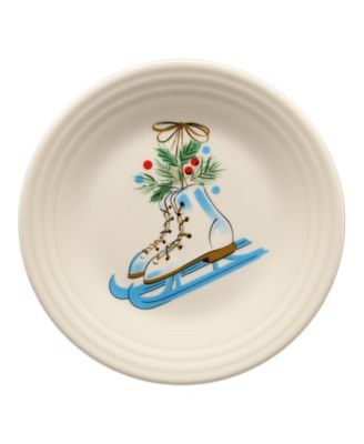 Jolly Christmas Skates Classic Rim Luncheon Plate