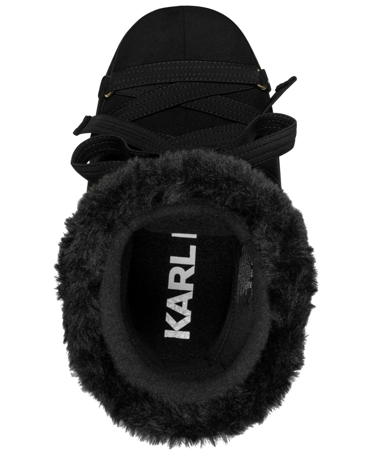 Женские зимние ботильоны Karl Lagerfeld Paris Prynn с круглым носом, цвет: Чёрный — фото 4