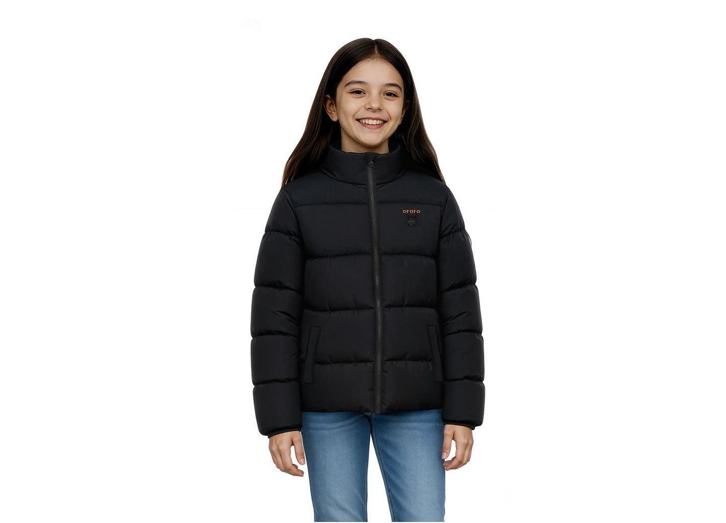 Куртка ororo Unisex S- XL ' 4-Zone Heated Down для девочек, цвет: Чёрный — фото 1