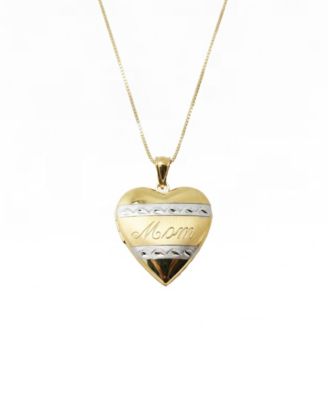 Mom Two Tone Photo Locket Necklace